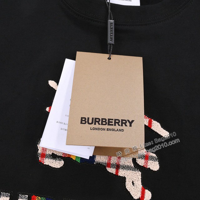 Burberry專櫃巴寶莉2023SS新款牙刷繡T恤 男女同款 tzy2806
